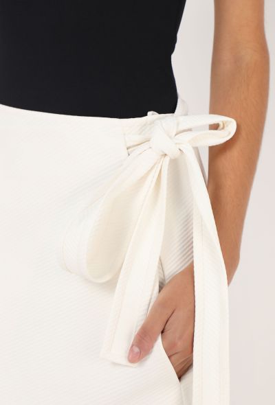 Céline Twill Belted Wrap Skirt - 2