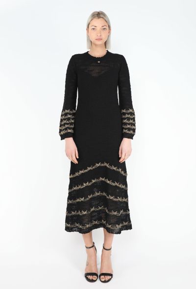 Chanel Pre-Fall 2025 Paris-Hangzhou Lamé Crochet Dress - 1