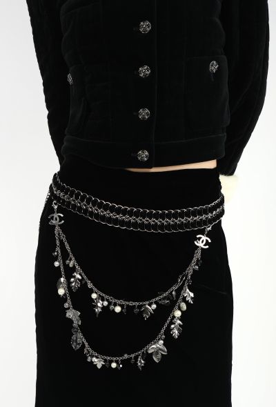 Chanel COLLECTOR F/W 2005 Suede Charm Belt - 1