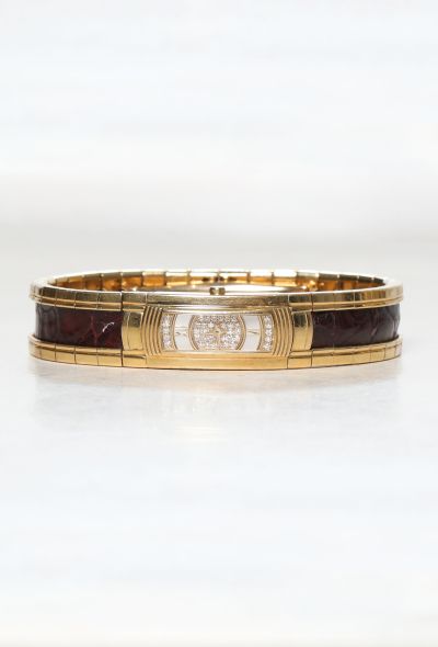                             Mauboussin 18k Gold, Diamond & Leather Wristwatch - 1