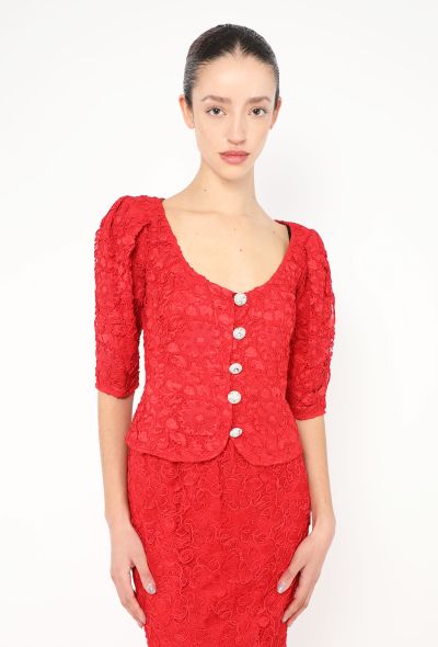 Saint Laurent 1986 Embroidered Lace Strass Ensemble - 2 Saint Laurent 1986 Embroidered Lace Strass Ensemble - 2