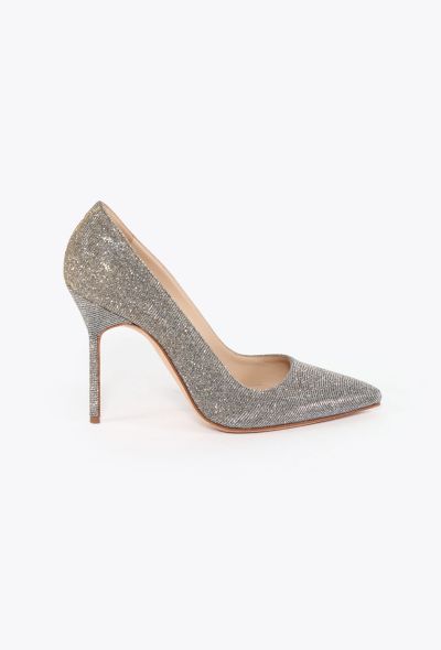 Manolo Blahnik Iridescent Glitter Pumps - 1
