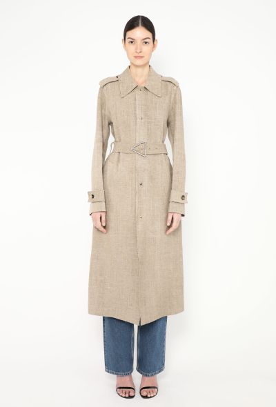 Bottega Veneta Pre-Fall 2019 Belted Linen Trench - 1 Bottega Veneta Pre-Fall 2019 Belted Linen Trench - 1