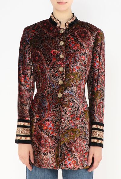 Kenzo '90s Paisley Velvet Jacket - 2 Kenzo '90s Paisley Velvet Jacket - 2