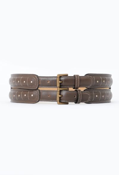 Alaïa Rare F/W 1989 Dotted Leather Belt - 1 Alaïa Rare F/W 1989 Dotted Leather Belt - 1