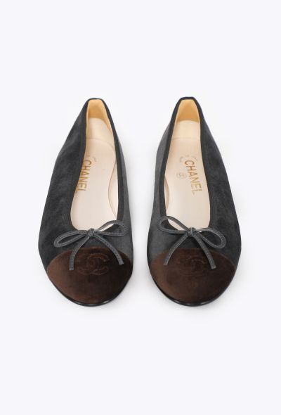 Chanel Velvet Cap-Toe Ballerinas, Pre-Fall 2024 - 2