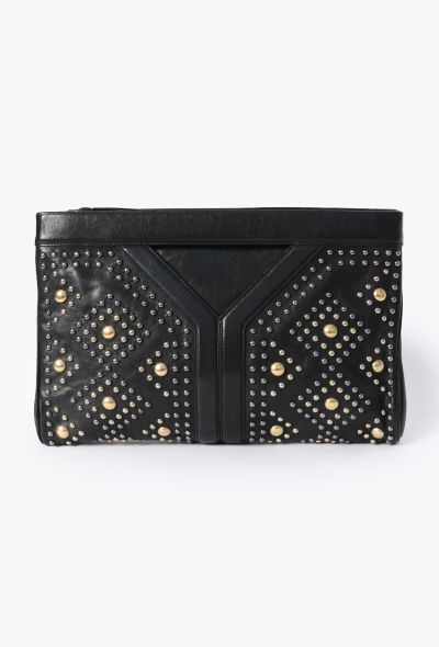 Saint Laurent F/W 2010 Studded Leather Clutch - 1