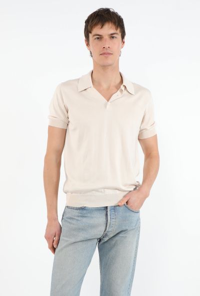 Prada Collared Silk Polo Top - 1