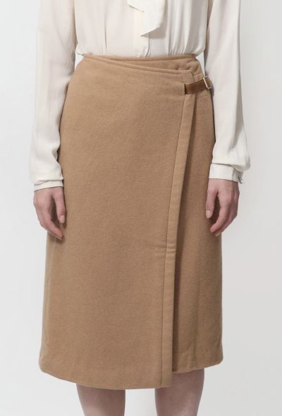 Hermès Vintage Camel Wrap Skirt - 2 Hermès Vintage Camel Wrap Skirt - 2