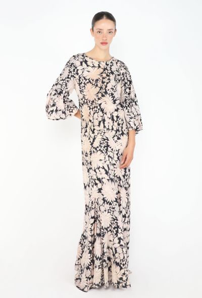 Antique Printed Silk Kaftan - 1