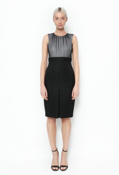 Chanel Silk Tweed Slit Dress - 1