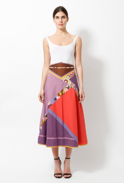                                         Multicolor Patchwork Skirt-1
