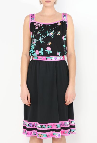 Leonard '80s Floral Belted Dress - 2 Leonard '80s Floral Belted Dress - 2