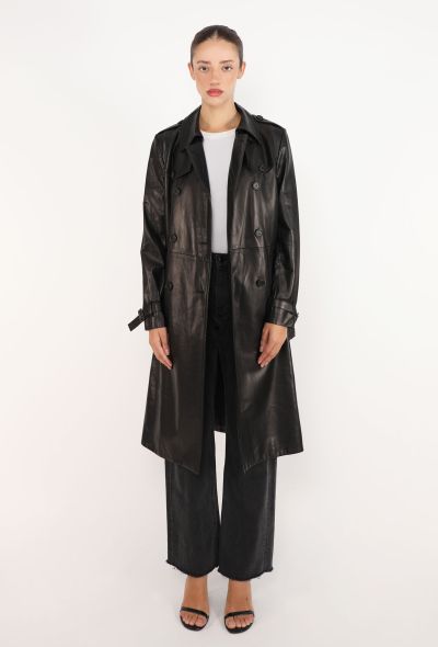 Prada Lambskin Belted Trench Coat - 2