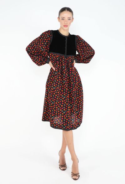 Saint Laurent COLLECTOR F/W 1977 Russian Velvet Smock Dress - 1