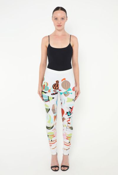 Hermès Vintage 'Les Folies du Ciel' Printed Leggings - 1 Hermès Vintage 'Les Folies du Ciel' Printed Leggings - 1