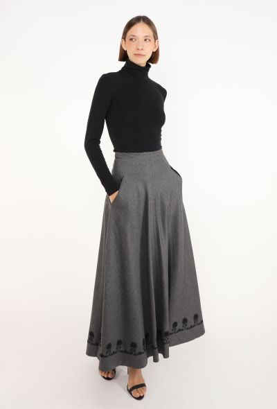 Jean Paul Gaultier Vintage Embroidered Trim Skirt - 1