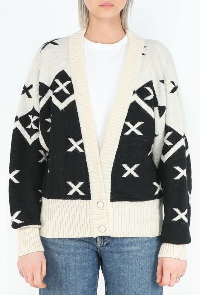 Claude Montana '80s Intarsia Cardigan - 1