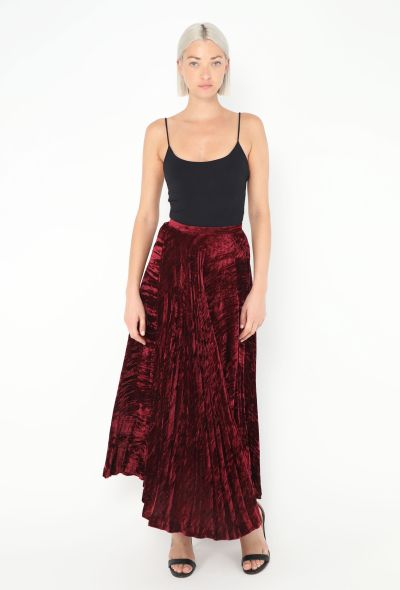 Saint Laurent F/W 1979 Crushed Velvet Skirt - 1 Saint Laurent F/W 1979 Crushed Velvet Skirt - 1