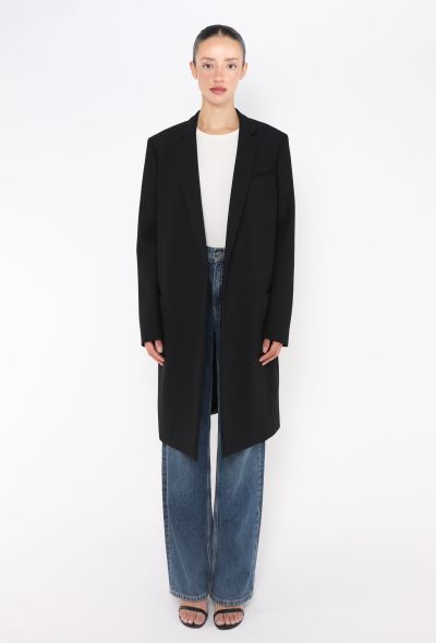Céline Black Grain de Poudre Crombie Coat - 1 Céline Black Grain de Poudre Crombie Coat - 1