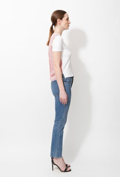                                         "Triomphe" Logo Striped Top-2