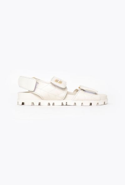 Miu Miu 2024 Quilted Leather Logo Sandals - 1 Miu Miu 2024 Quilted Leather Logo Sandals - 1