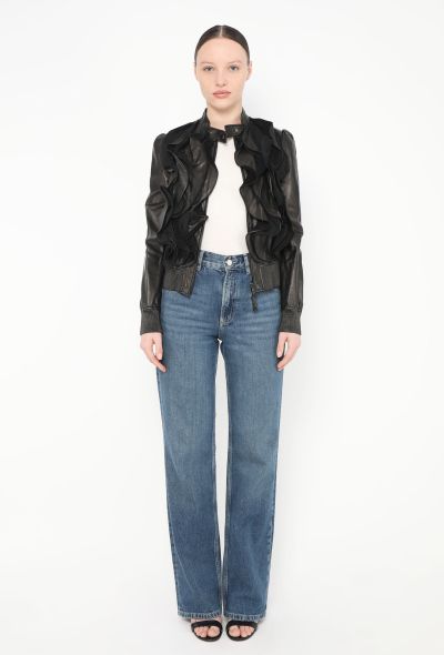 Valentino 2020 Tiered Floral Leather Jacket - 2 Valentino 2020 Tiered Floral Leather Jacket - 2