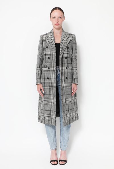 Balenciaga 2021 Checkered Wool Coat - 1