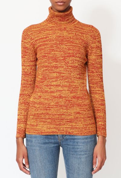                                         2016 Bicolor Ribbed Turtleneck Sweater-1