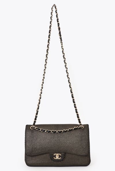 Chanel Perforated Jersey Jumbo Double Flap Bag - 2 Chanel Perforated Jersey Jumbo Double Flap Bag - 2