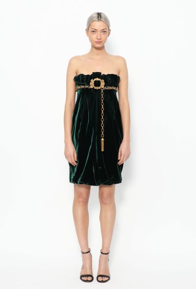 Dolce & Gabbana ICONIC F/W 2006 Velvet & Chainlink Empire Dress - 1