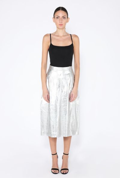 Balenciaga 2021 Leather Midi Skirt - 1