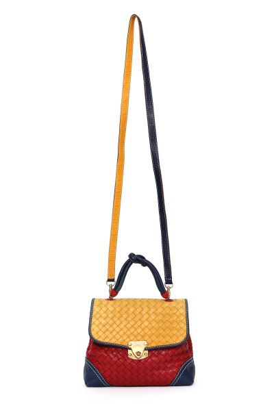 Bottega Veneta Vintage Tricolor Intrecciato Crossbody Bag - 1
