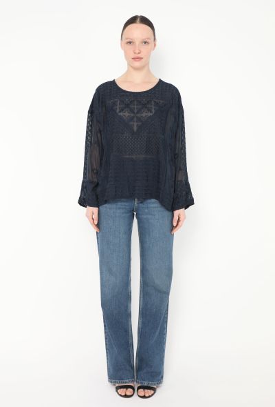 Isabel Marant Embroidered Silk Tunic Top - 2 Isabel Marant Embroidered Silk Tunic Top - 2