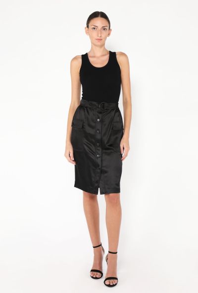 Saint Laurent 2024 Silk Cargo Skirt - 1