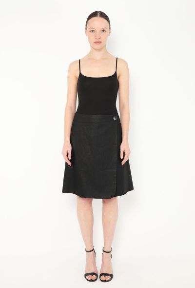 Céline Iridescent Linen Wrap Skirt - 2 Céline Iridescent Linen Wrap Skirt - 2
