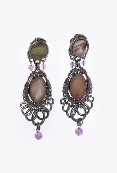 Dior Mother-of-Pearl Pendant Earrings - 2