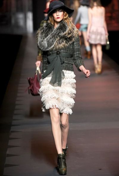 Christian Dior F/W 2011 Tiered Ostrich Feather Dress - 2