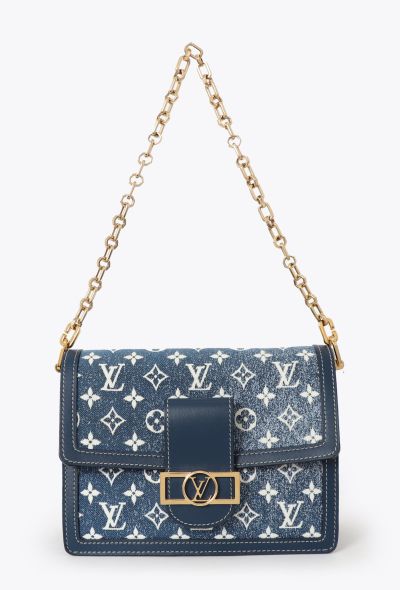 Louis Vuitton 2022 Denim Dauphine MM Bag - 1 Louis Vuitton 2022 Denim Dauphine MM Bag - 1