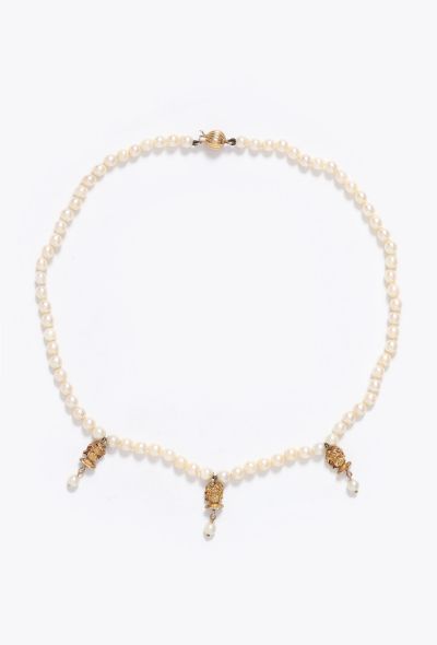 Modern Fine Jewelry Germano Gioielleria 18k Yellow Gold & Pearl Necklace - 1 Modern Fine Jewelry Germano Gioielleria 18k Yellow Gold & Pearl Necklace - 1