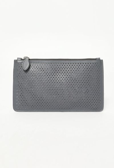 Alaïa Grey Perforated Pouch - 1 Alaïa Grey Perforated Pouch - 1