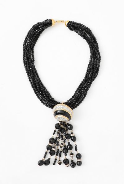                             Vintage 'Jais de Paris' Pendant Necklace - 1
