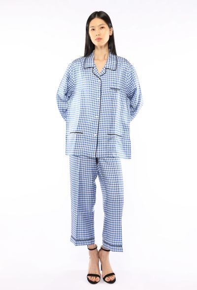 Prada Gingham Silk Pajama Ensemble, 2023 - 2