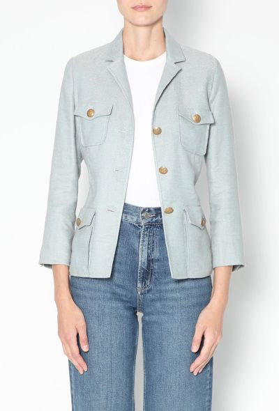 Etro Vintage Pinstripe Linen Blazer - 2 Etro Vintage Pinstripe Linen Blazer - 2