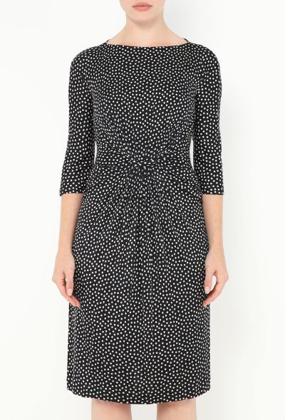 Dior Ruched Silk Polka Dot Dress - 2 Dior Ruched Silk Polka Dot Dress - 2