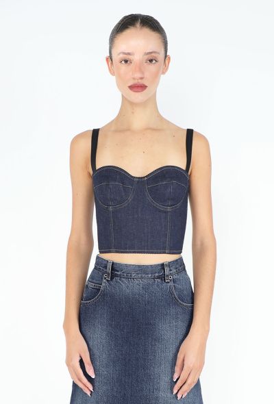 Dolce & Gabbana Denim Corset Bralette Top - 1