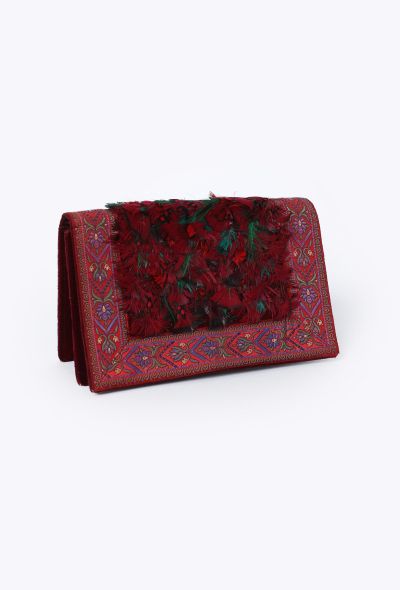 Saint Laurent Rare 1976 ‘Ballets Russes’ Silk Velour Clutch - 2