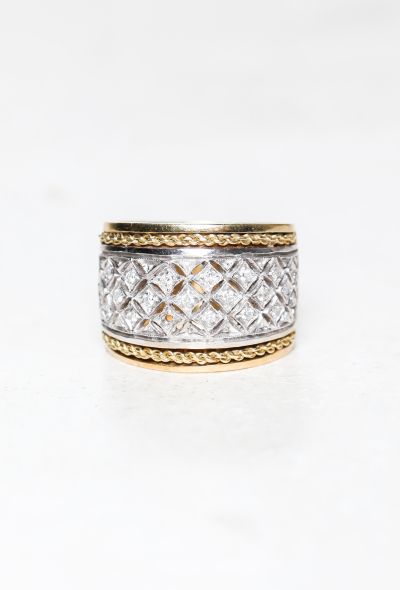                            Vintage Two-Tone 14k Gold & Diamond Ring-4