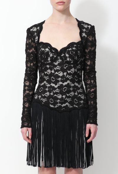                                         Embroidered Lace Evening Dress-2