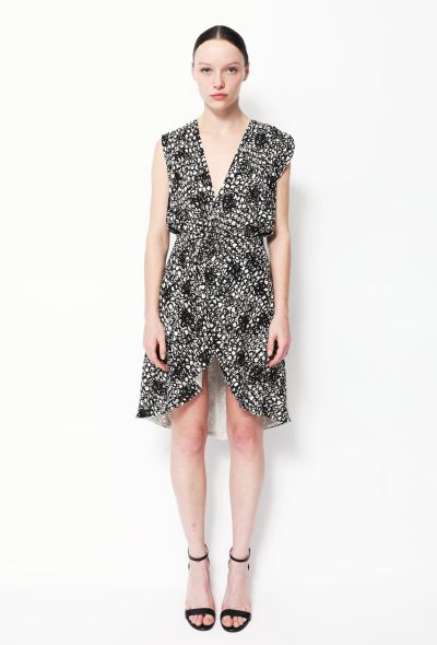 Balenciaga Graphic Silk Wrap Dress - 1